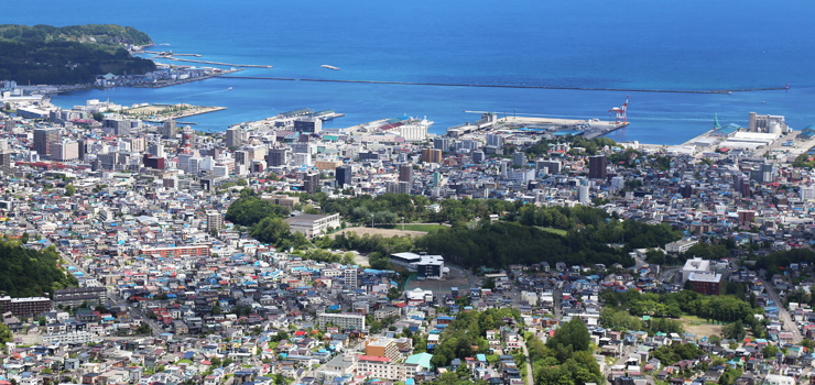 天狗山より小樽市の眺望