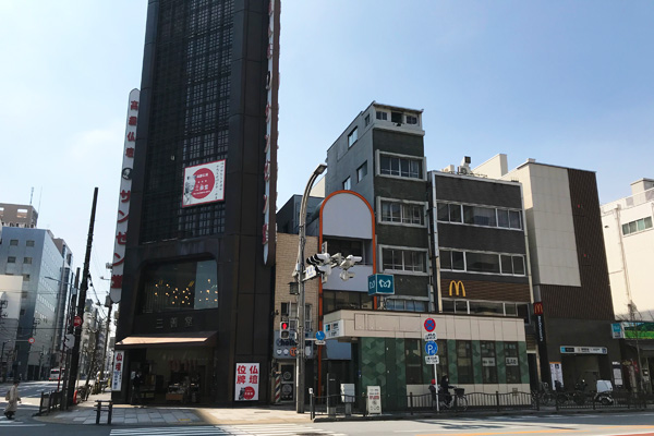 稲荷町駅の南側